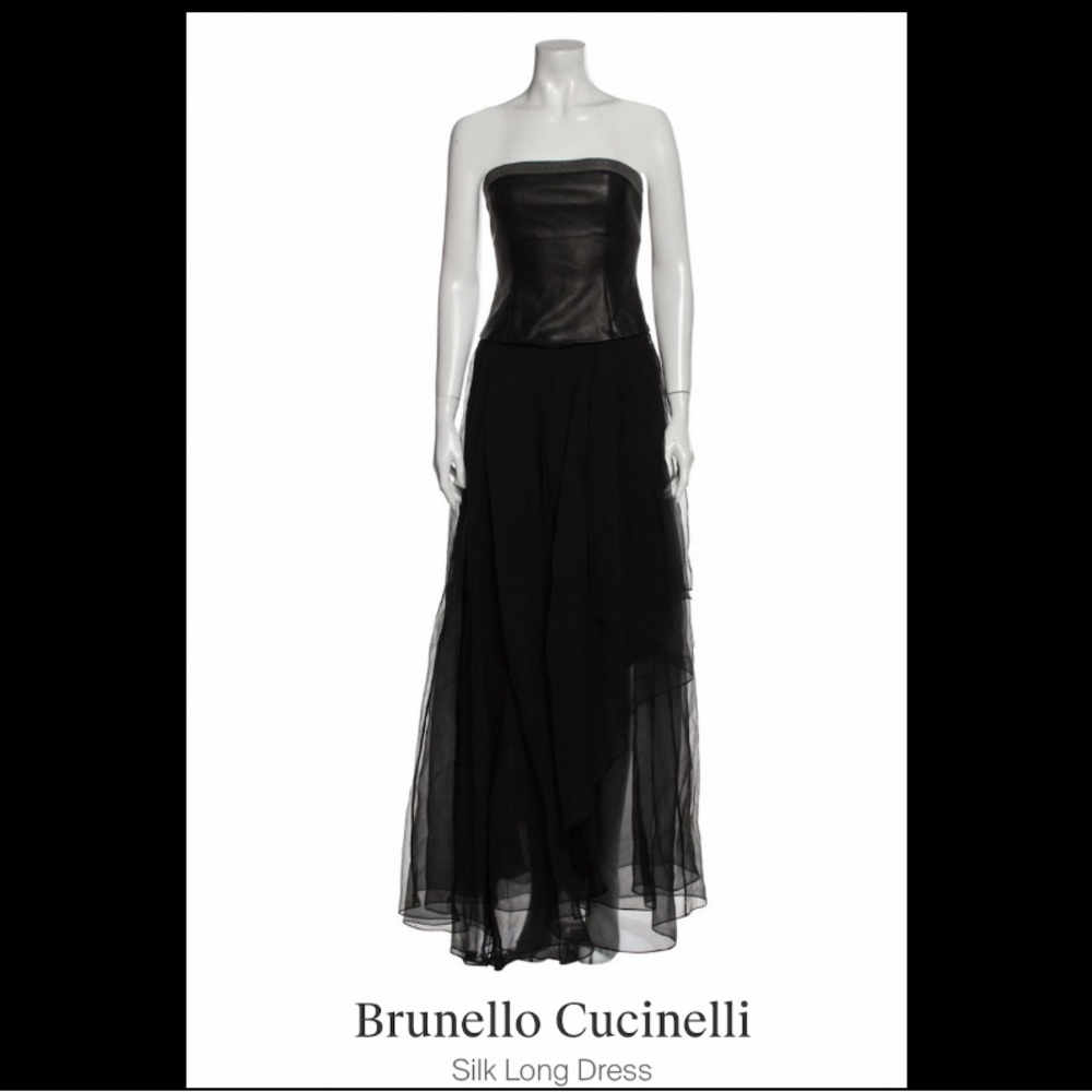 Brunello Cucinelli strapless dress